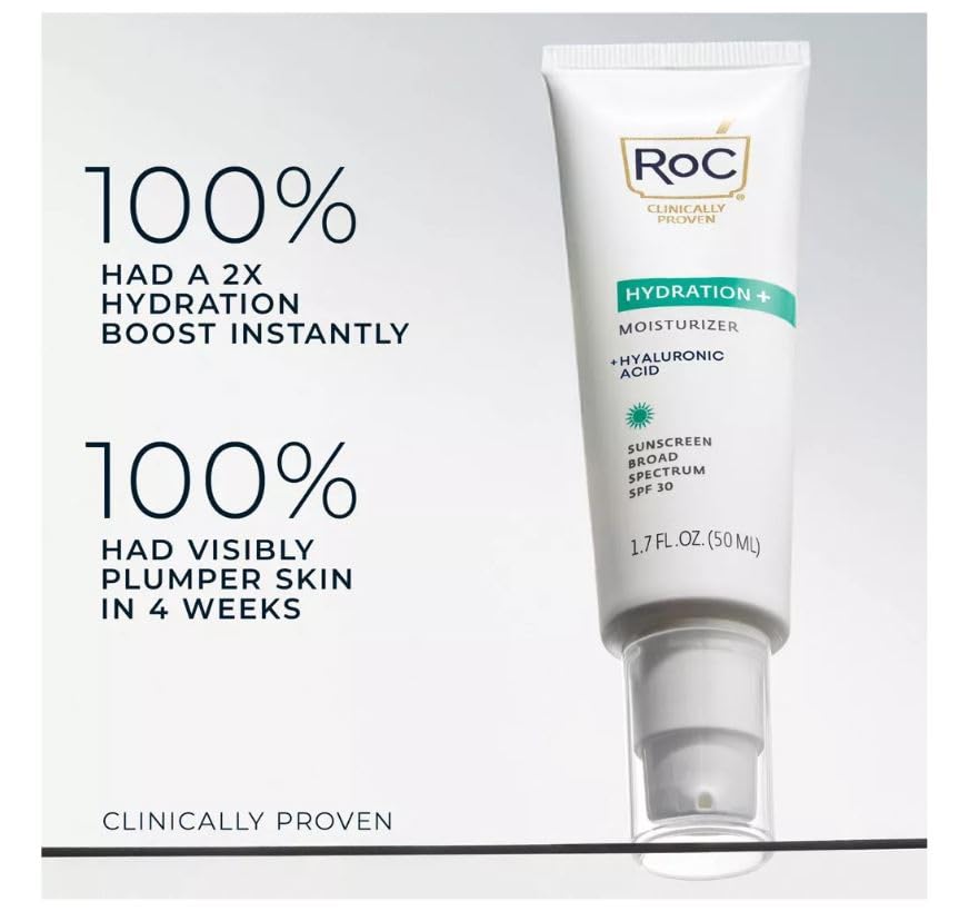 RoC Multi Correxion Hydrate + Plump Daily Moisturizer SPF 30 with Hyaluronic Acid for All Skin Types 1.7oz