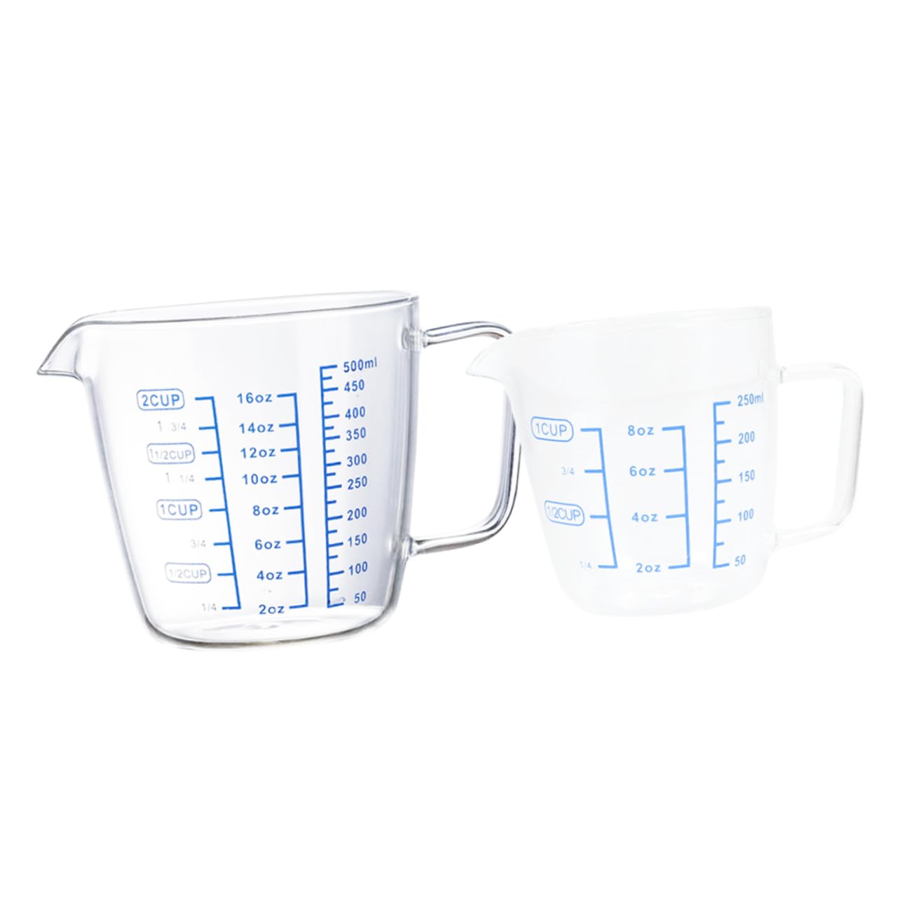 2 pièces Tasse à Mesurer Graduée Verre Borosilicate de Pratique pour Baking et Mesure de et Facile à Nettoyer