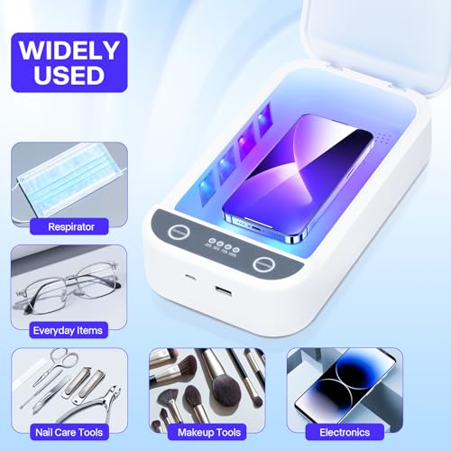 Shmian Esterilizador para ferramentas de unhas - Caixa de esterilização USB para tesouras de telefon