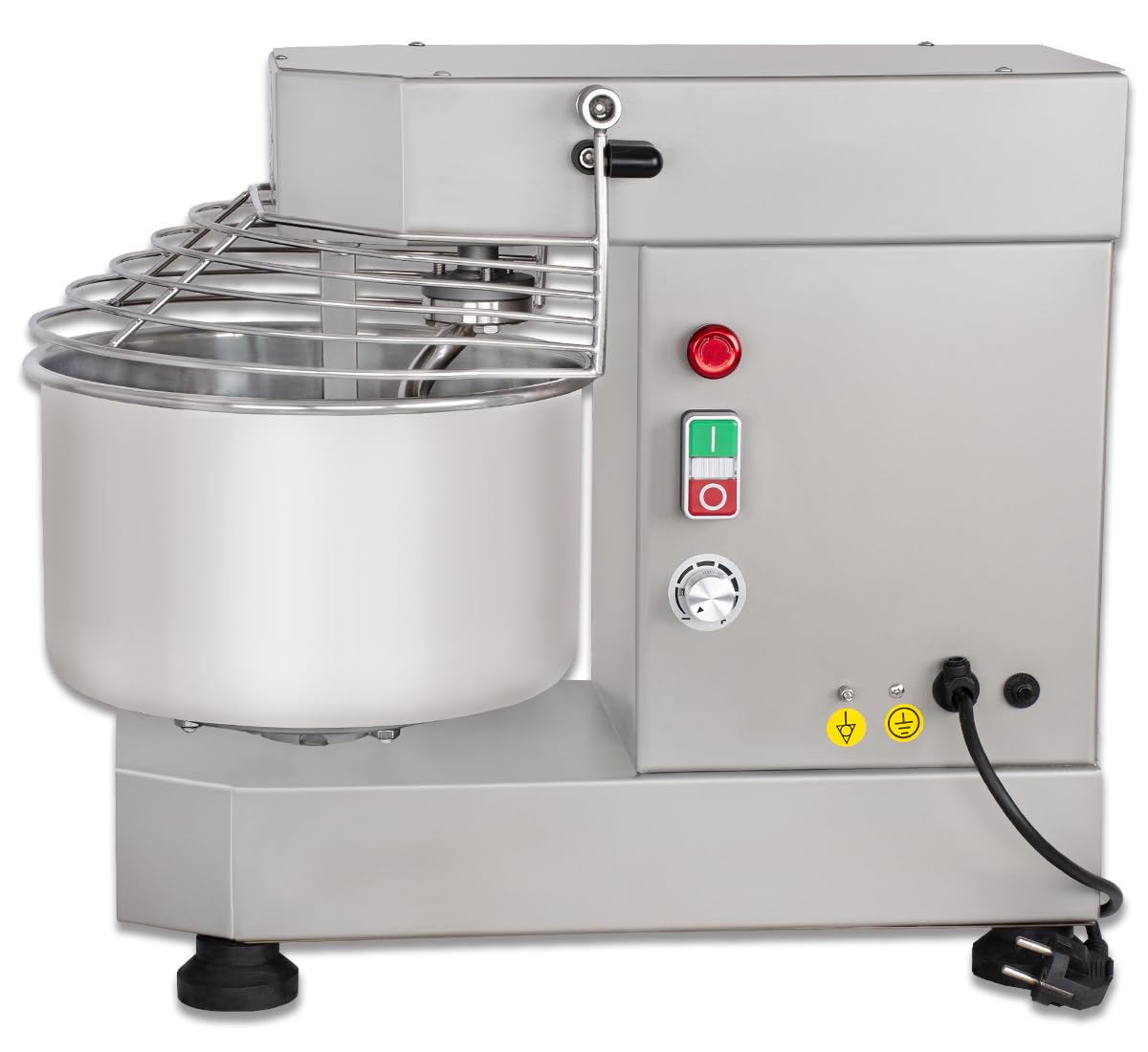 Beeketal Profi Teigknetmaschine BTK10-S – 10L Edelstahl Spiralkneter, 750W Tischgerät mit Geschwindigkeitsregulierung für max. 4kg Mehl, Gastro Teigmaschine für Pizza, Brot & Kuchen, 230V