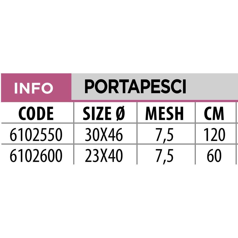 Lineaeffe Retini da Pesca Porta Pesci Portapesci 120 cm D. 30 x 46 cm Mare Fiume Lago