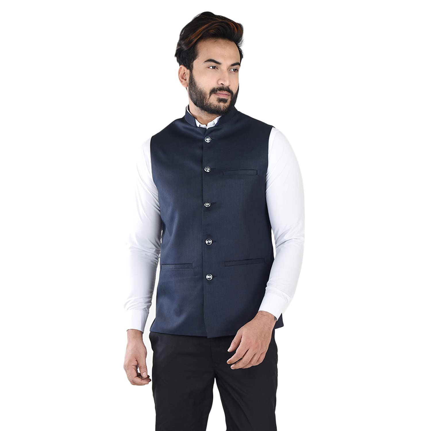 avee Men's Cotton-Blended Export-Quality Indian Traditional Nehru Jacket/Waistcoat-picture-50