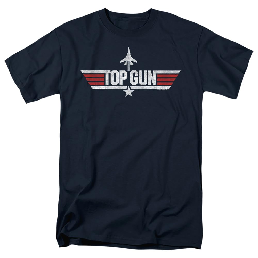 Top Gun Paramount Logo Navy Unisex T Shirt, Navy, XX-Large