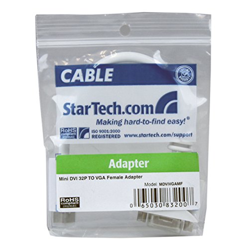 Adaptador de video StarTech.com Mini DVI a VGA blanco miniatura 2