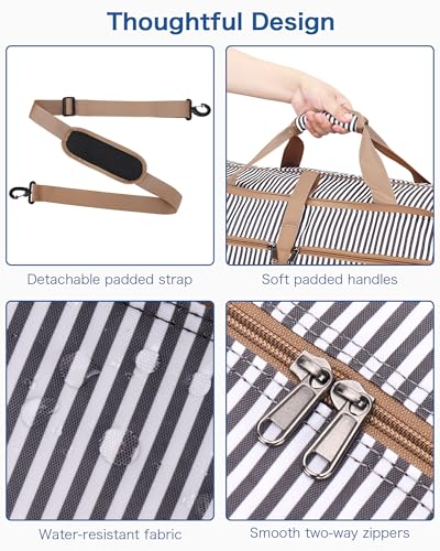 120L Foldable Collapsible Travel Duffle Bag for Men and Women with Shoe Compartment 5