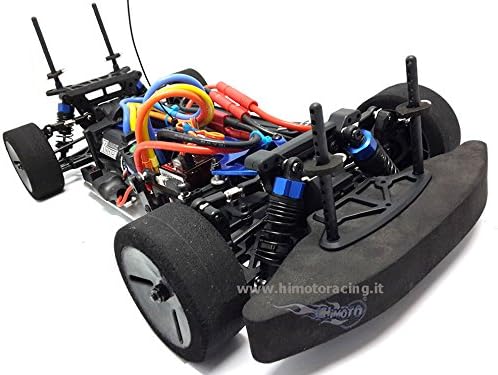 Himoto NASCADA PRO RC Car chassis without body, front view