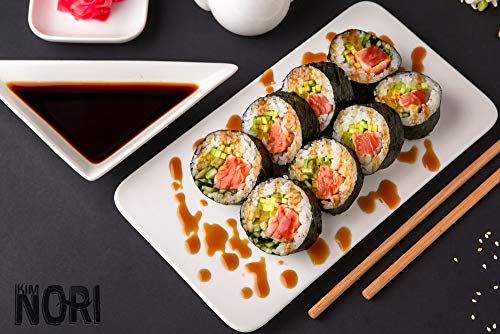 KIMNORI Sushi Nori Seaweed Sheets – 50 Full Size USDA Organic Yaki Roasted Rolls Wraps Snack 100% Natural Laver Gluten Free No MSG Non GMO Vegan Kosher 25 Gram 0.88 Ounce (10 Sheet X 5 Pack)