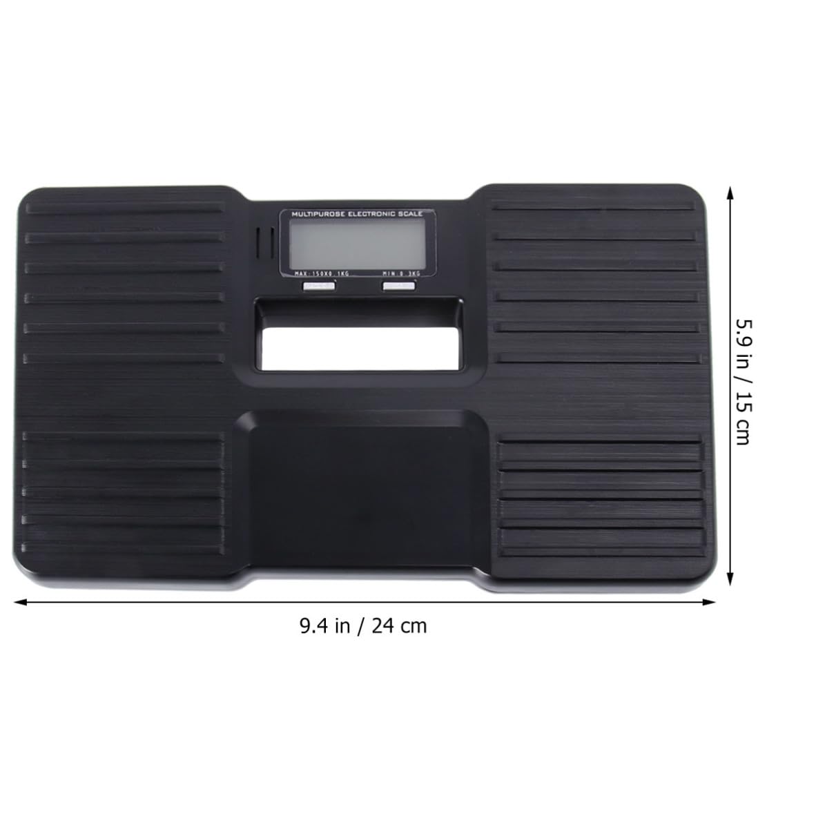 Báscula 150kg Digital de Plástico Negra para Peso Corporal y Equipaje