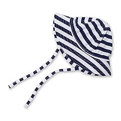 Zutano Baby UPF 30+ Sun Protection Hat, Navy/White Nautical Stripe,
