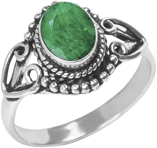 Miniatura 10 de Gemstone Ring, Silver Ring, Silver Overlay Handmade Ring, Bohemian Jewelry, Silver Ring For Women Girls All Size US, Anniversary Gift, Gift For Her