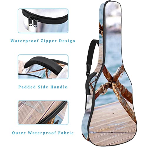 Hondank Housse imperméable pour guitare acoustique avec double bandoulière et poche Motif phare Bleu nautique… - Les Beatles, Paul McCartney, John Lennon, RIngo Starr, George Harrison Hondank Housse imperméable pour guitare acoustique avec double bandoulière et poche Motif phare Bleu nautique… – Image 5