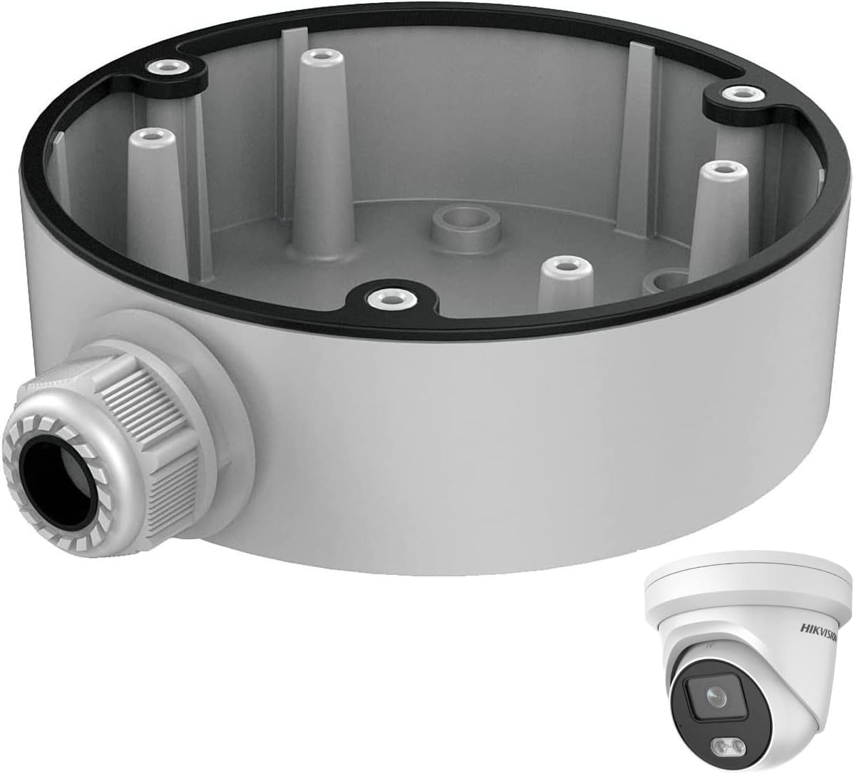 KENUCO DS-1280ZJ-DM21 CB140PT Junction Box for Cameras 5.4'' Conduit Base(1 Pack)