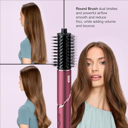 Shark FlexStyle | Air Multi-Styler & Drying System | Hair Dryer Brush for Blowouts with Coanda Auto- Wrap Curlers, Round & Paddle Brush, Diffuser & Concentrator Attachment | Black Cherry | HD457CR - view 2