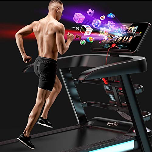 Image of Indoor Electric Folding Treadmill Multi-Function WiFi Walking Machine with Colorful Screen Home Fitness Equipment