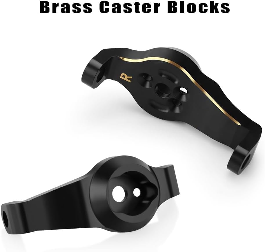 Miniatura 3 de GLOBACT Latón LCG Heavy Weight Caster Blocks Protal Drive C-Hubs 2.96 oz Contrapeso para 110 TRX4 TRX6 RC Crawler Car Upgrades Parts (2PCS)