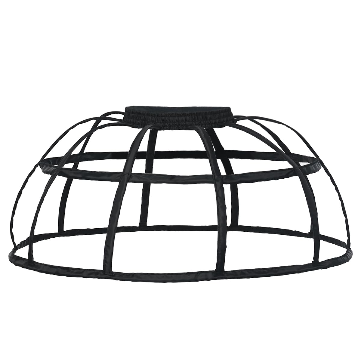 BPURB Petticoat Skirt for Women Under Dress Victorian Bustle Cages Hoop Skirt Pannier for Halloween Party Black