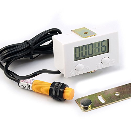 GERI® LCD Punch Counter Digital 5 Digit Proximity Switch and Strong Magnetic New