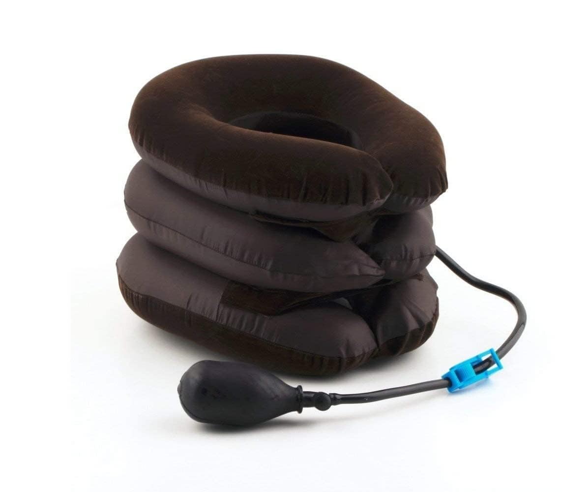 Anugrah Portable Neck Pillow Three Layers Tractor Massager Excerciser for Cervical Spine Neck Back Shoulder Pain