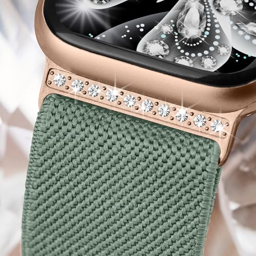 Image of 4 Pack Stretchy Solo Loop Compatible with Apple Watch Bands 38mm 40mm 41mm 42mm 44mm 45mm 46mm 49mm Women Men, Sport Nylon Elastic Straps Wristbands for iWatch Series 11 10 9 8 7 6 5 4 11 Ultra /SE 3 2