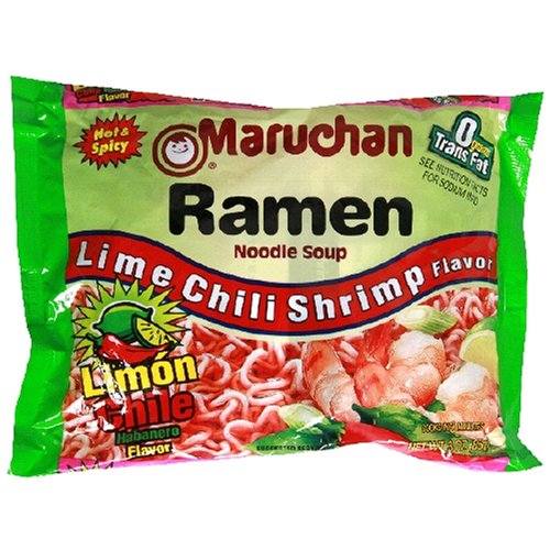 Maruchan Ramen Noodle Soup, Lime Chili Shrimp Flavor, 3 Ounce