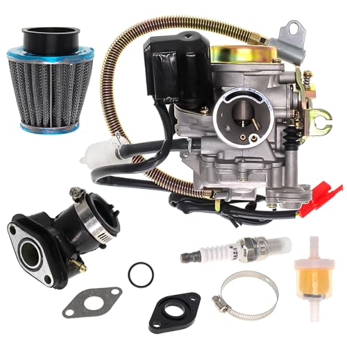 GOOFOUND High-Performance 50CC 4-Stroke GY6 Carburetor for 49cc-50cc Scooters and Mopeds, Compatible...