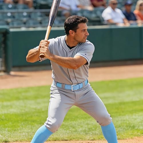 Image of VONMELLI Youth Baseball Belt and Socks Combo, Elastic Softball Belts and Socks for Boys and Adult (2 Pairs of Socks & 1 Belt)