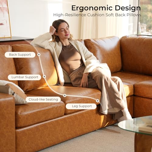 Luxury Leather Sectional Couch Modern