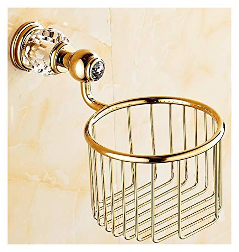 Handtuchhalter Luxus Gold Kristall Messing Badezimmer Zubehör Badezimmer Hardware Set Gold Seifenschale Handtuchhalter Haartrockner Rack Papier Netz