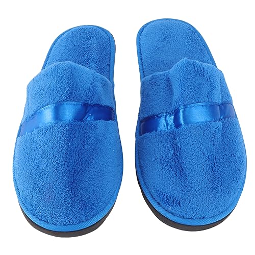 FOMIYES Unisex Cozy Fleece Slippers Warm Winter Home Hotel Beauty Salon Guest Slippers