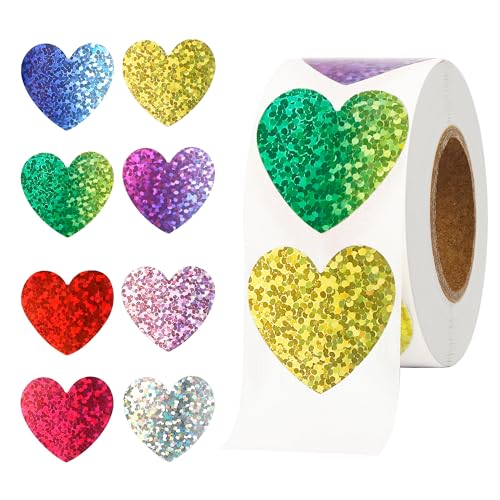500 Pcs Heart Stickers, Heart Stickers for Kids...