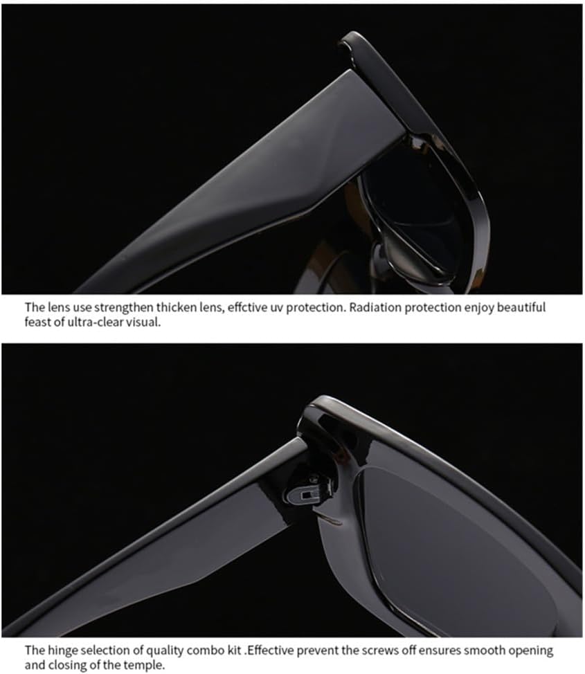 Cat Eye Sunglasses for Men Women Small Frame Flat Lenses Glasses