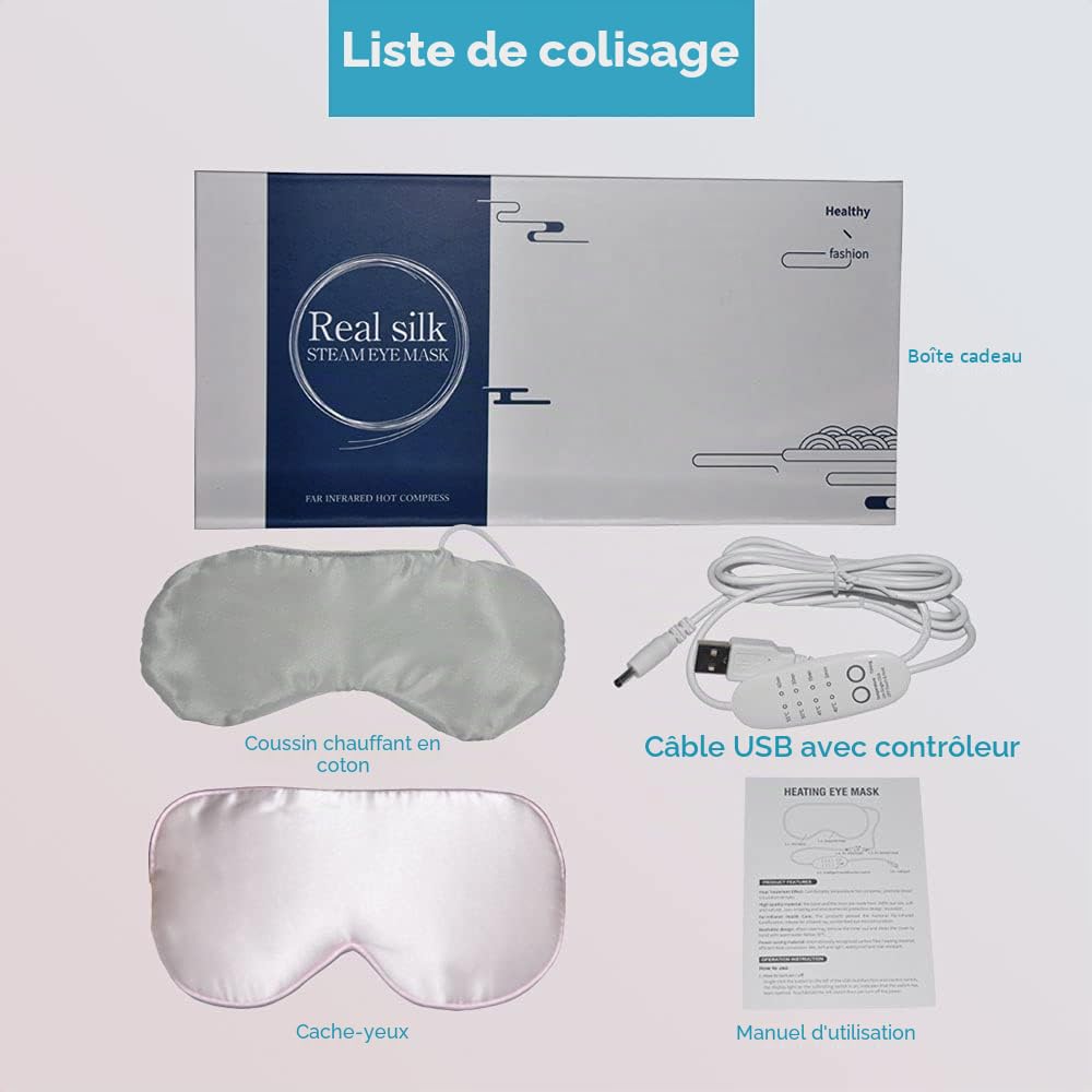 Masque Yeux Chauffant, PJYU Masque pour les Yeux pour Sécheresse Oculaire, Compresse Chaude Yeux Parfaits pour les Yeux Gonflés, les Orgelets et le Traitement de la Blepharite (Rose)