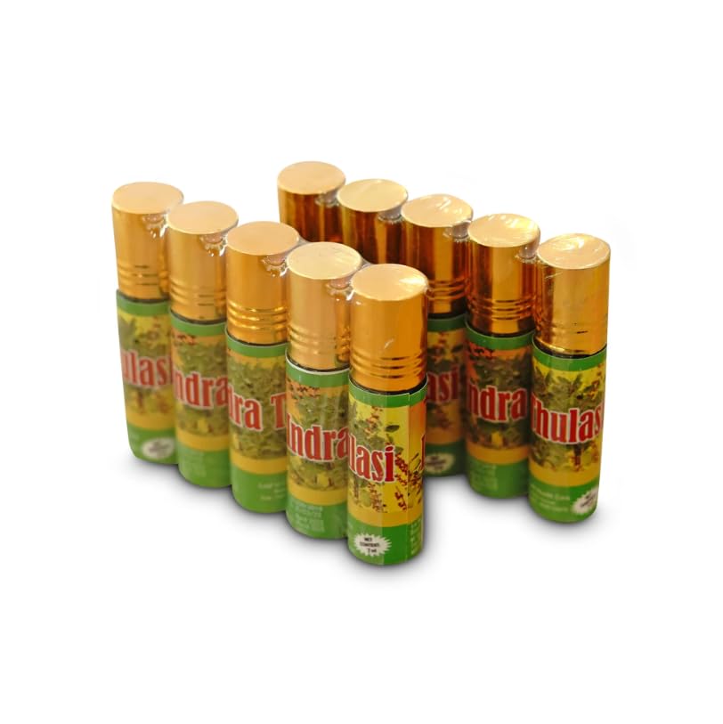Image of online Holy Basil Essential Oil, Thulasi Oil 7Ml, Bashpika Thulasi, Pure And Natural Pack Of 2