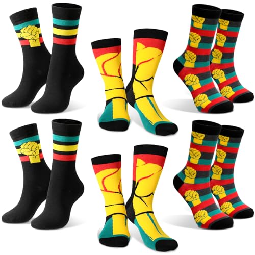 Glitopper 6 Pairs Funny Theatre Socks for Men Women Gifts Clothing Broadway Musical Theater Lover Gifts Drama Socks