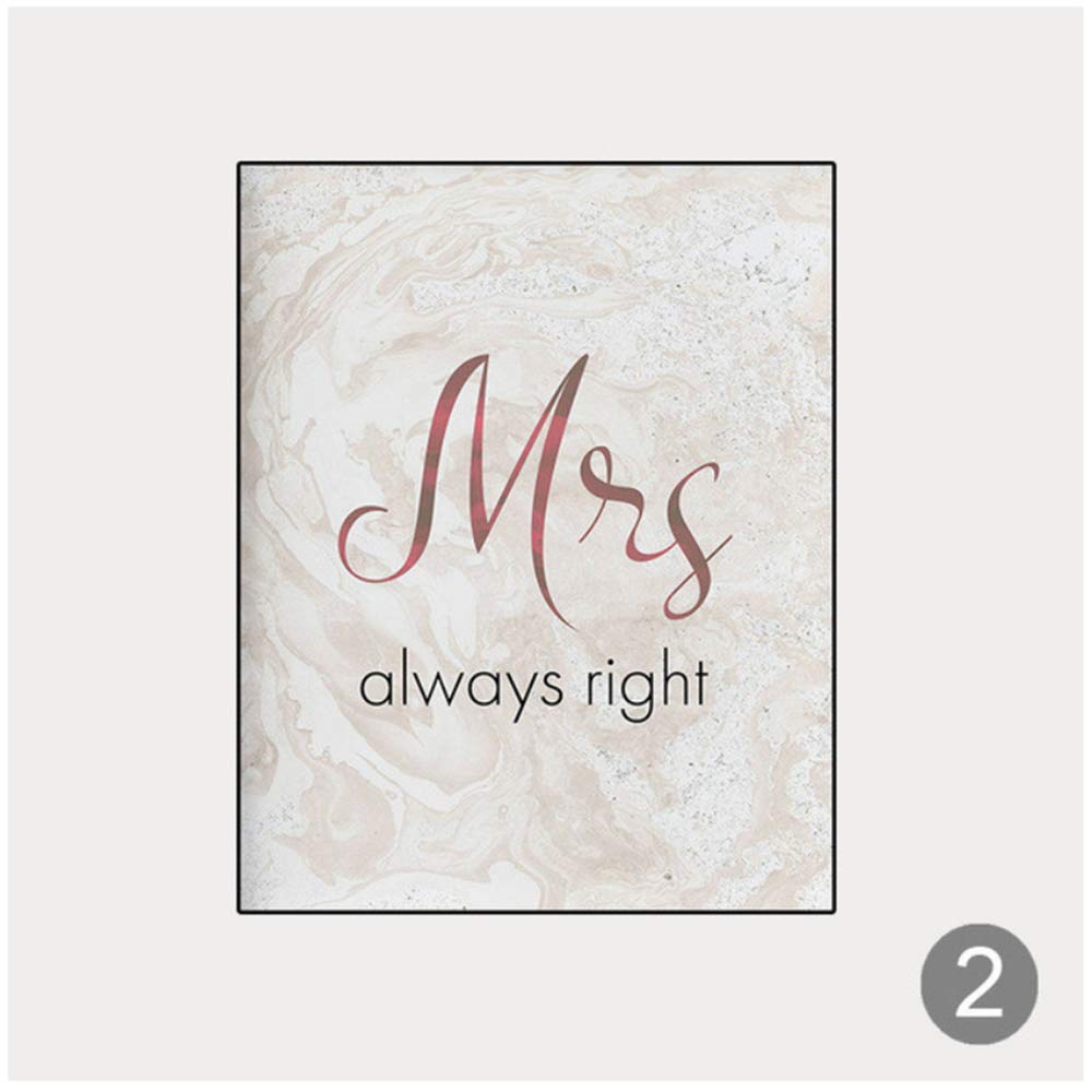 Pintura de la Lona Impresiones románticas Cartel Pareja Arte de la Pared Mármol Dormitorio Principal Decoración Decoración de la Boda Imágenes-50x70cm con Marco