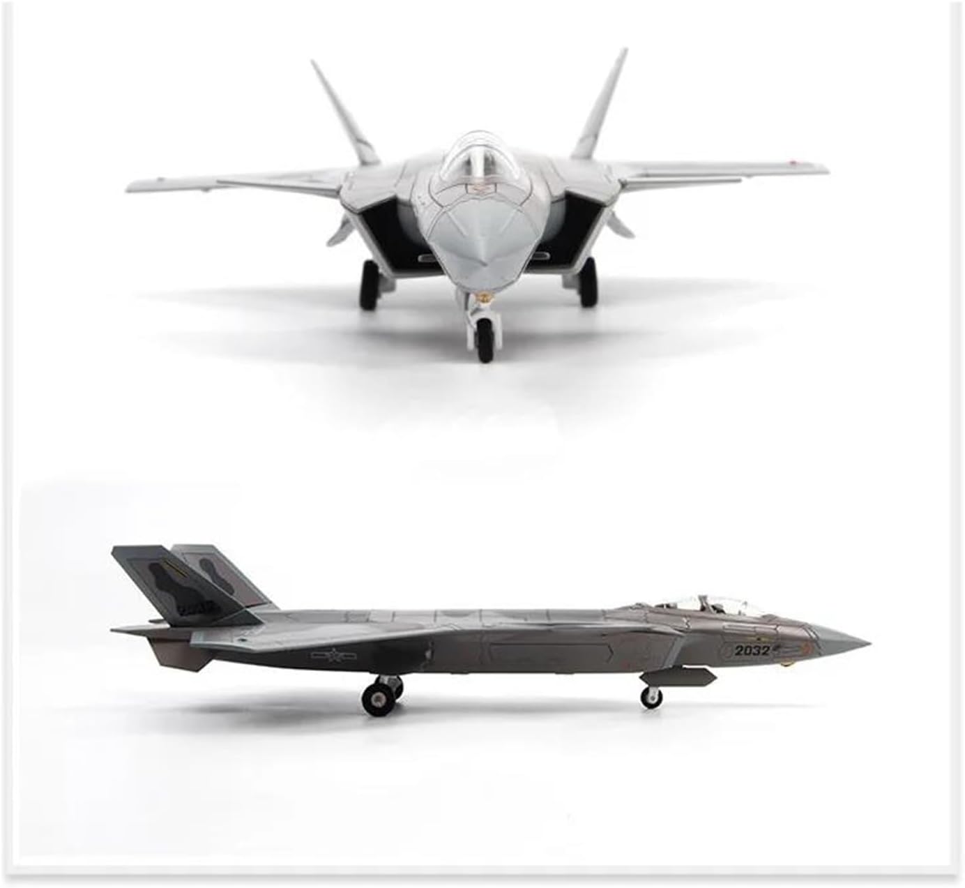 1:72 for J-20S Twin-Seat Stealth Fighter 6th Gen Aircraft Model Fighter Jet Metal Ornament Scale Metal Airplane