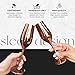 Jagged Ridge Wine Rooms Stainless Steel Champagne Flutes (Handwash Only) - Steel Champagne Glass for Parties, Picnics & Special Occasions - Crafted for All Wine Enthusiasts - Set of 4 (Rose Gold)