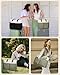 LOVEVOOK Puffer Tote Bag for Women, Lightweight Work Bag, Water-resistant Travel Tote Bag for Daily, Large Shoulder Bag with Zipper, Carry On Handbag for Teacher, Nurse, Gym, 2Pcs