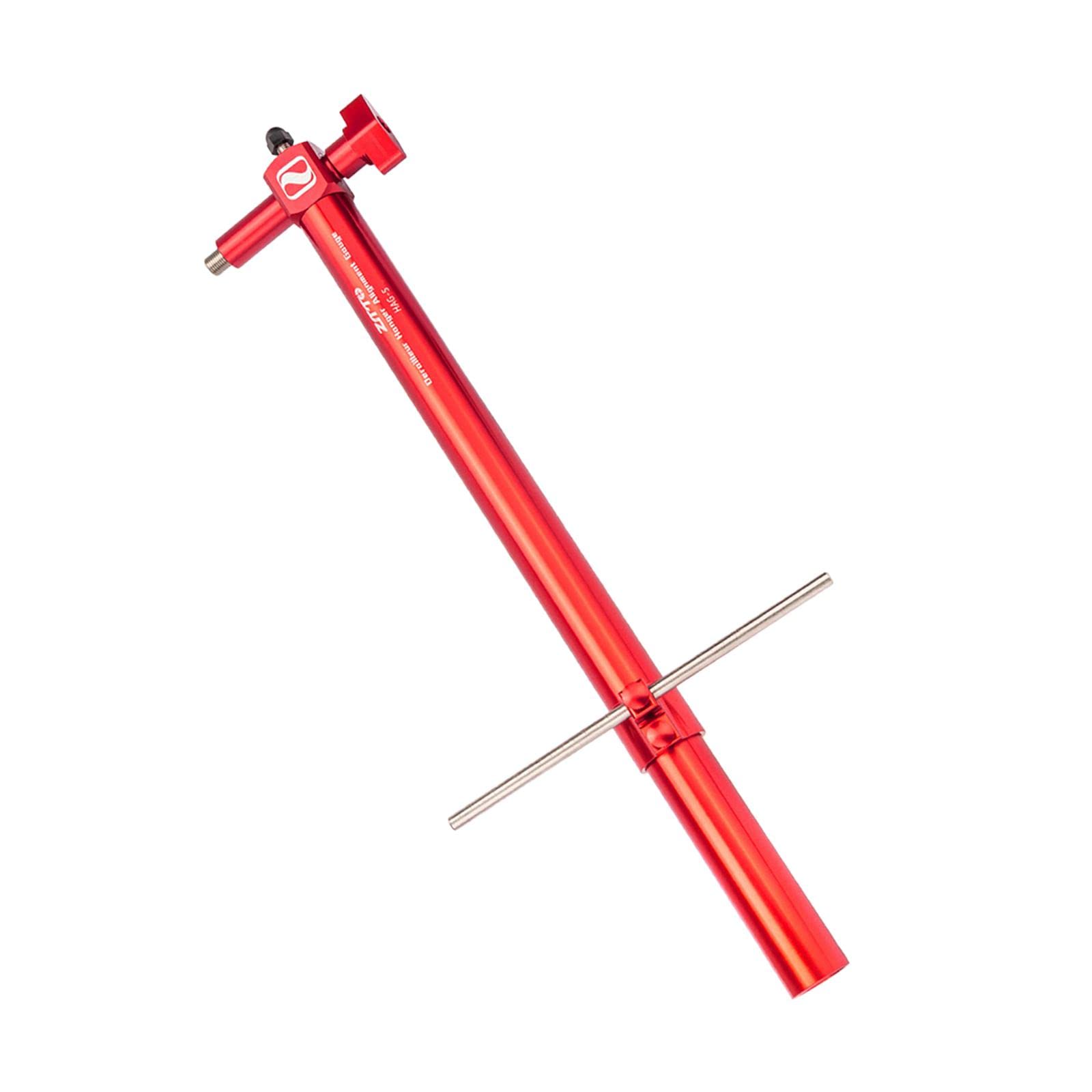 LOVIVER Bike Rear Dropout Bicycles Derailleur Hanger Alignment Gauge, Rule Tool Hook Calibration Tool Bikes Road Bikes, Red