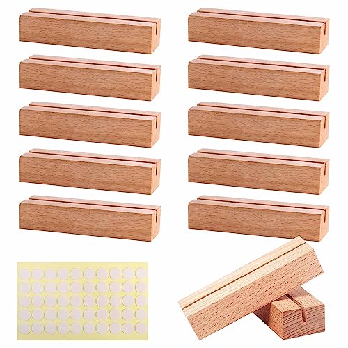 GTDOOCE Porte Menu Mariage en Bois - Lot de 12 Supports pour Cartes, Photos Sur Pied 10 x 3 x 2 cm - Décoration de Fête et Table