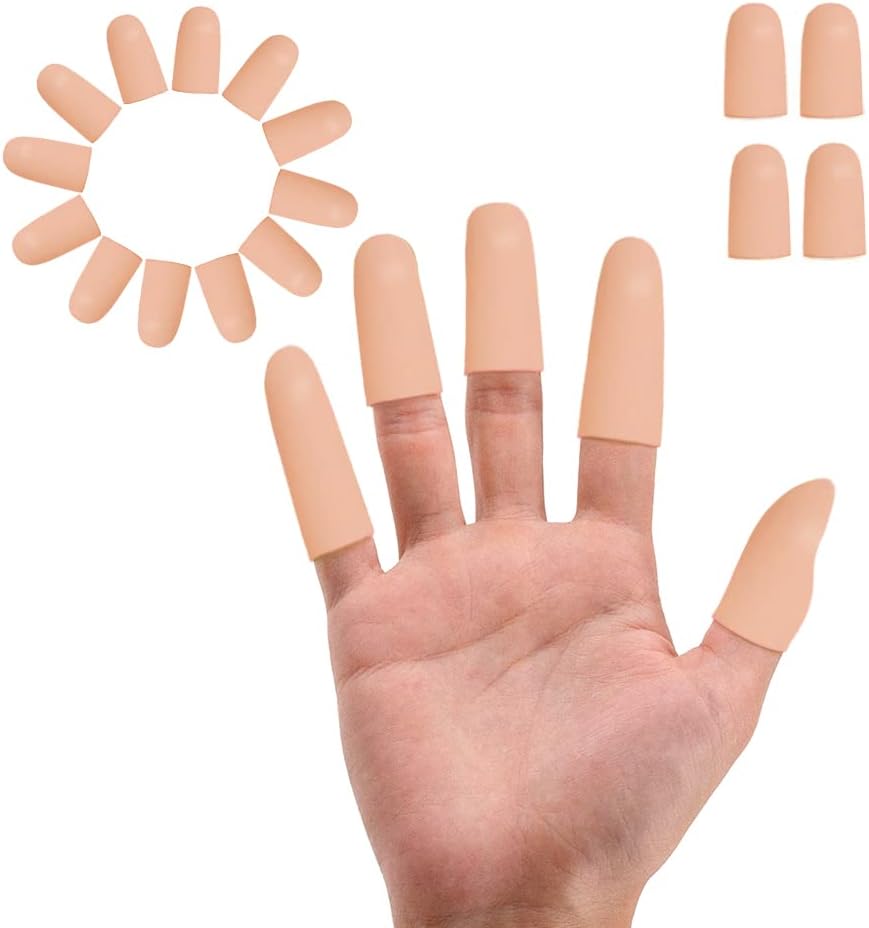 Zxfuture 16pcs Gel Finger Cots Finger Protectors Finger