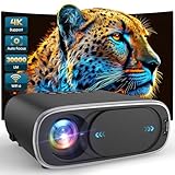 Immver Native 1080P Projector, 4K Supported, 850ANSI Auto Focus & Keystone, WiFi 6 Bluetooth Portable Projector for Home Theater, Outdoor Movies, Gaming, Compatible with TV Stick, USB, PS5, Smartphone