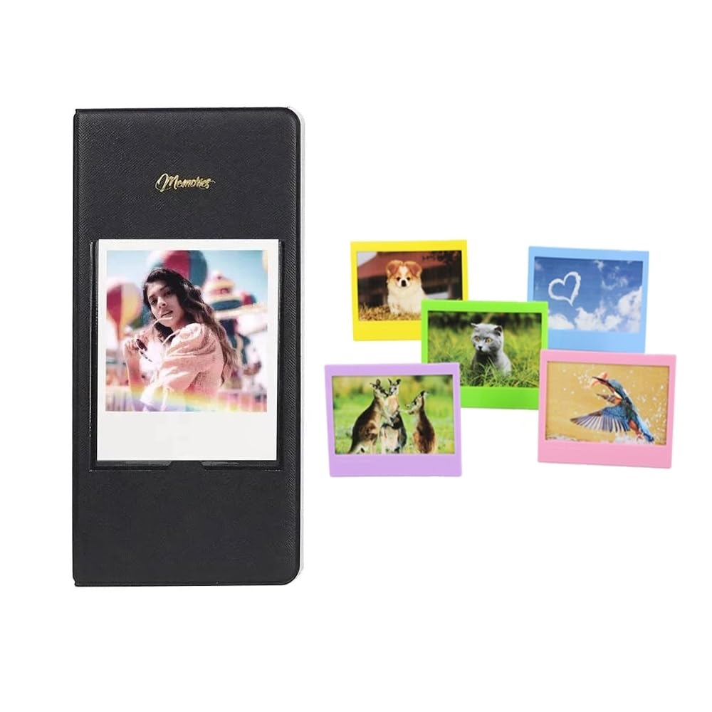 FUJIFILM INSTAX Wide 400 Instant Camera Bundled with INSTAX Wide Instant Film | 20 Exposures + Wide Album & Colored Frames + Cleaning Cloth (4 Items)