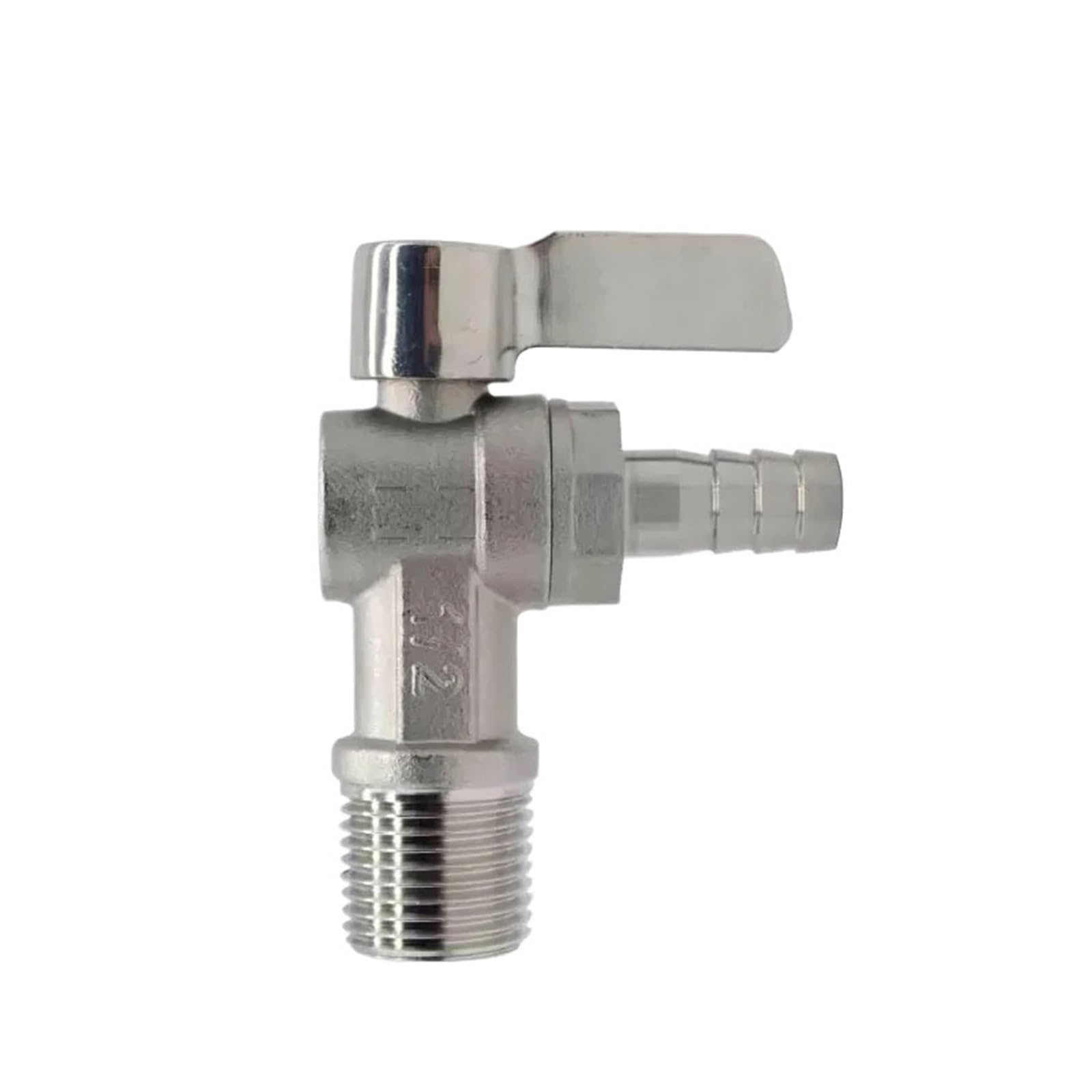 DEBLAN Zawór kulowy 1/5.1 cm B-S-P-T Adapter 12 mm Sprzęt Zawór kątowy klasy sanitarnej (typ 2)