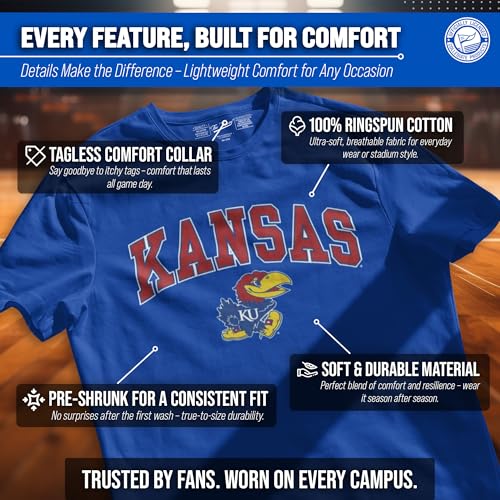 Image of NCAA Gameday Cotton T-Shirt for Men and Women | Officially Licensed NCAA Tee - Preshrunk Ring-Spun Cotton - Screen-Printed Team Logo