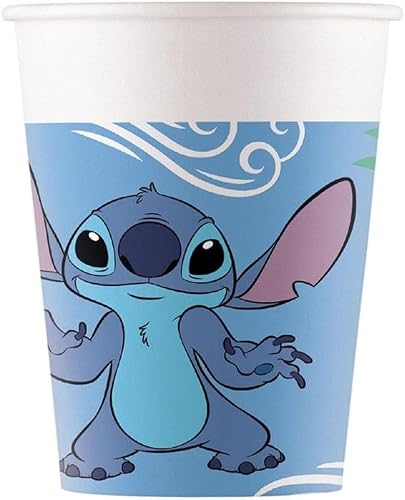Procos Stitch And Angel Paper Cups 200ML 8CT