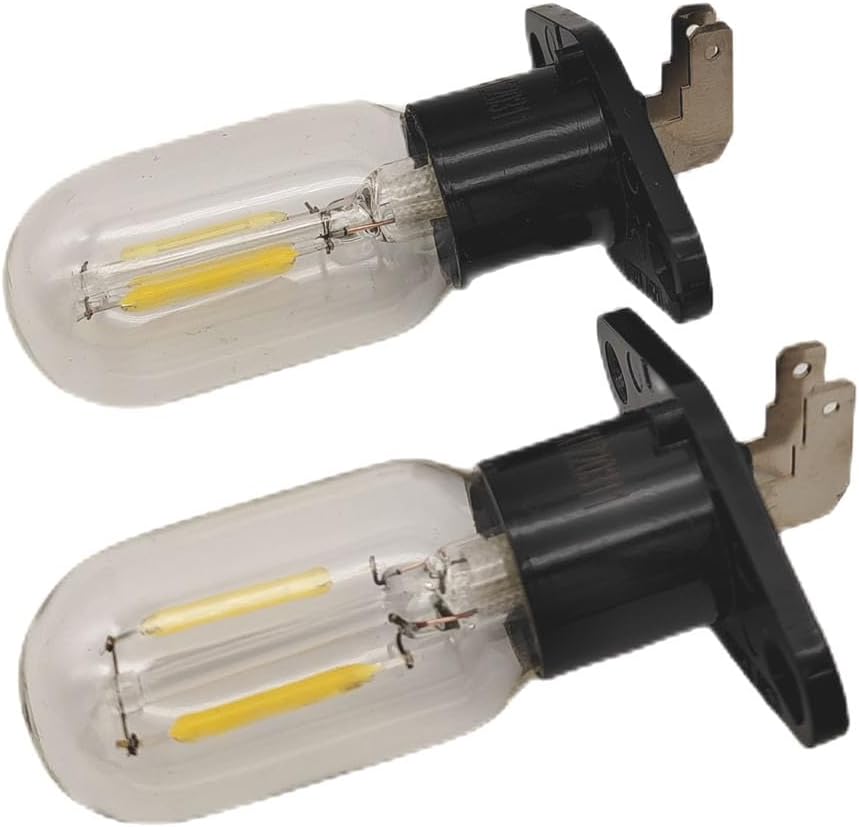 Led Z187 Microwave Bulb Vertical Right T170 Base 1.5w Equivalent 20w Refrigerator Filament Lamp Replacement for Galanz LG Samsung Sharp Siemens Whirlpool WB36X10303 WB36X10303