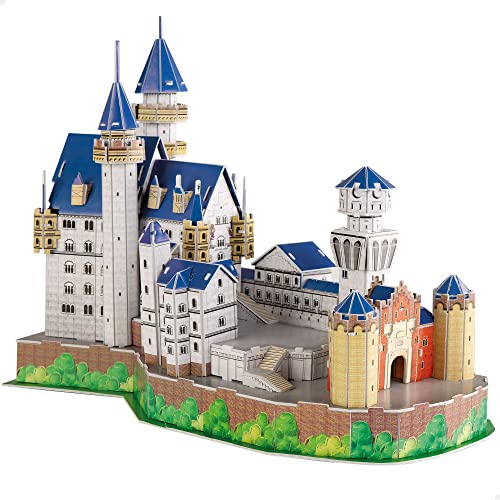 Colorbaby 49658 - Puzzle 3D Neuschwanstein Castle / Maqueta para construir para adultos y niños / Incluye 95 piezas / Diversión en familia, rompecabezas, maquetas