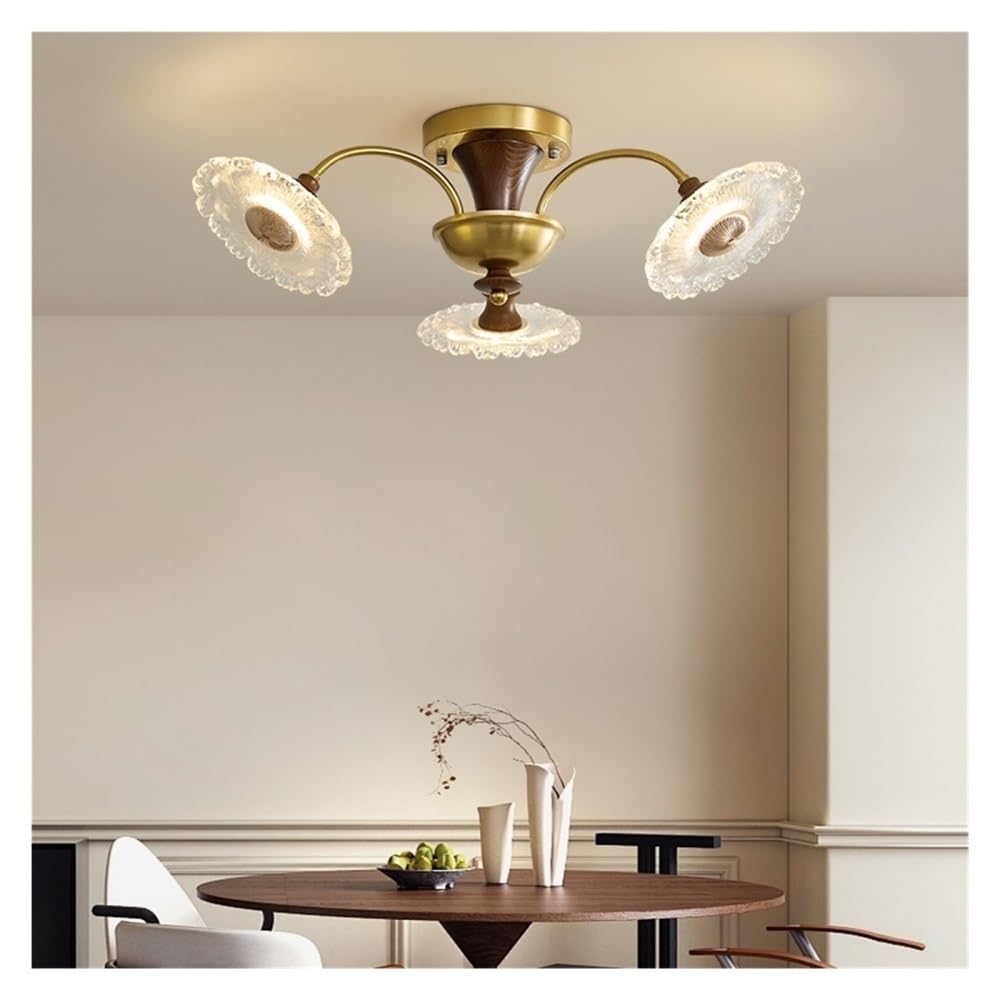 Lampa sufitowa Drewniana lampa sufitowa do salonu, balkonu, w stylu retro, w stylu francuskim, średniowiecznym