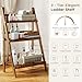 Bamboo Ladder Shelf Plant Shelf, 3 Tier Foldable Ladder Flower Pot Display Shelf Rack, Freestanding Ladder Bookshelf for Garden, Balcony, Yard, Patio, Lawn, Living Room, 23.6